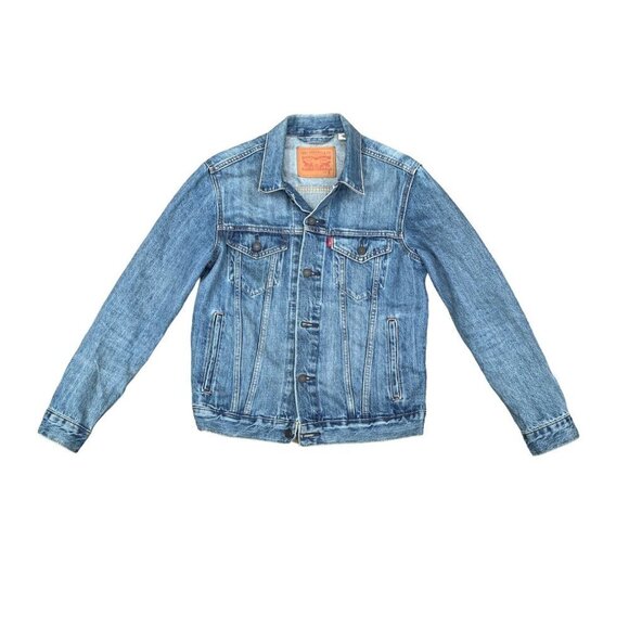 BUNDLE of 3 Vintage Levi's Trucker Denim Jackets - Blue Black Gray - Picture 7 of 13